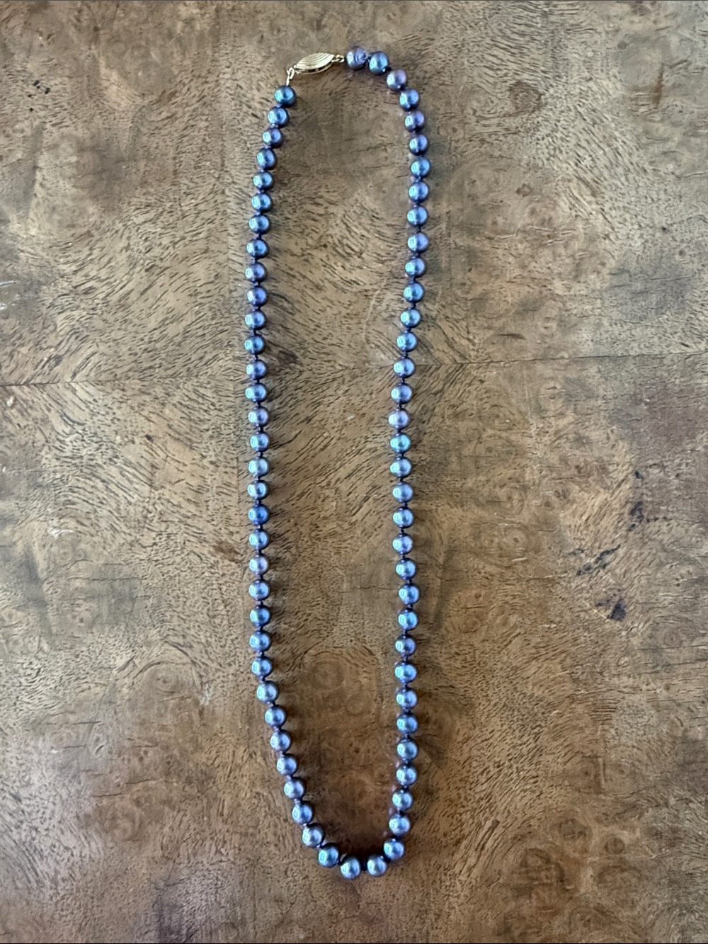 Blue Pearl Bead Necklace - Women's Jewelry